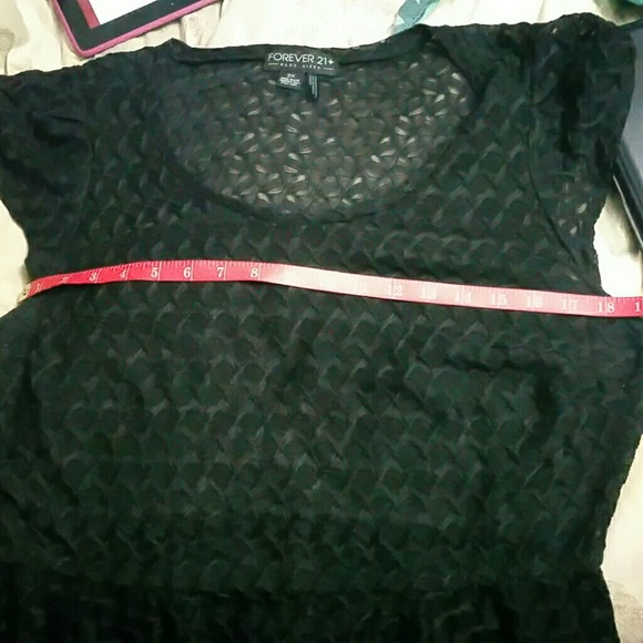 Forever 21+ peplum short-sleeved top - Picture 5 of 6